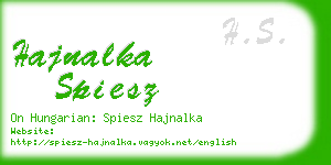 hajnalka spiesz business card